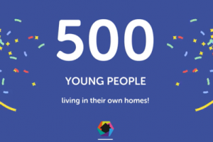 500 young people living in their own homes